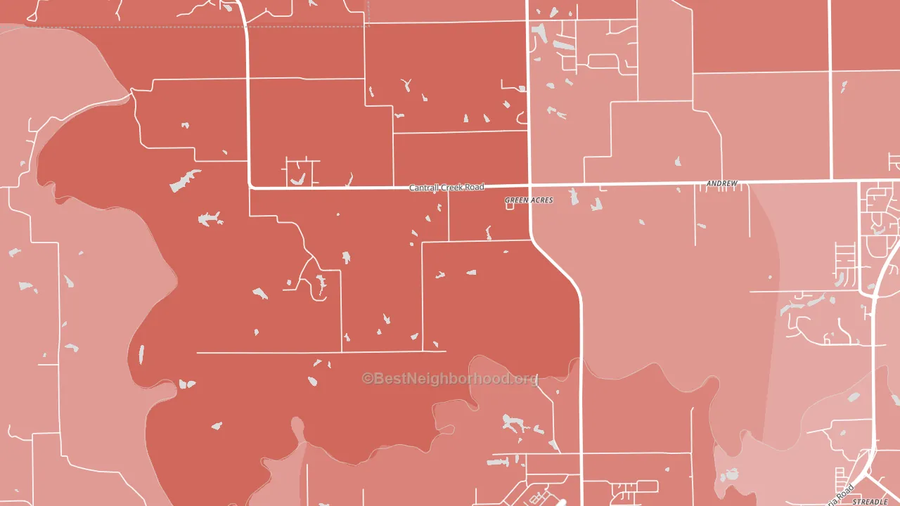 Green Acres, IL block-group political-lean map