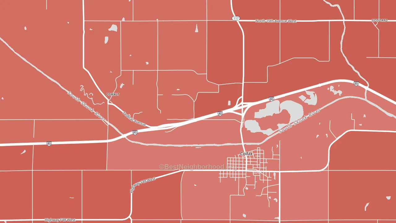 Green Castle, IA block-group political-lean map