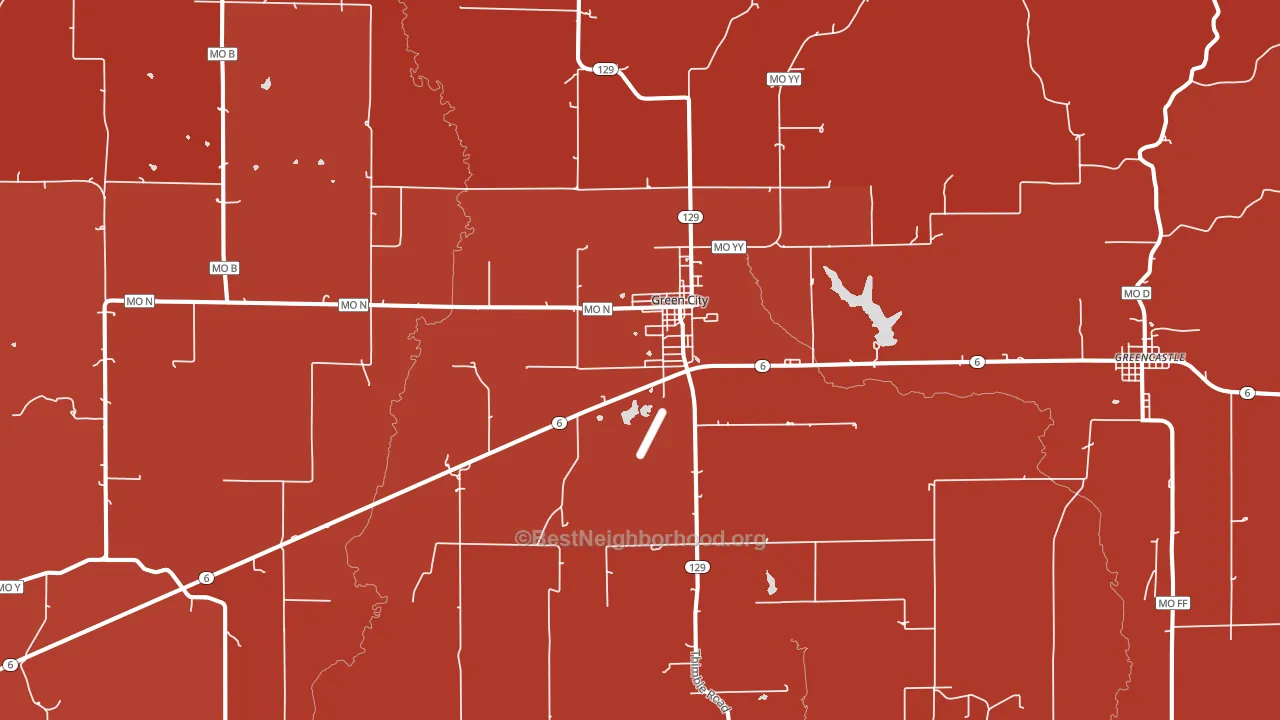 Green City, MO block-group political-lean map