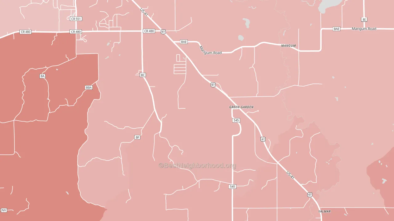Green Garden, MI block-group political-lean map