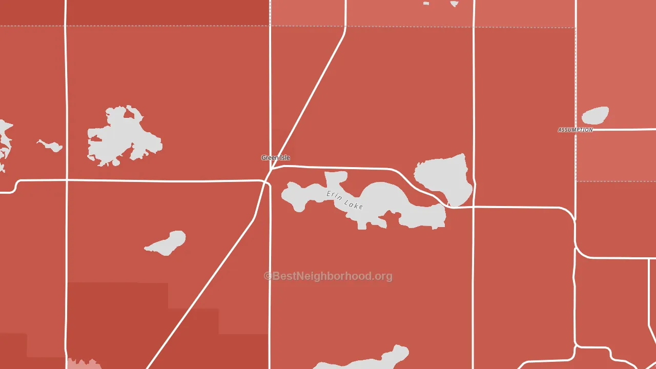 Green Isle, MN block-group political-lean map