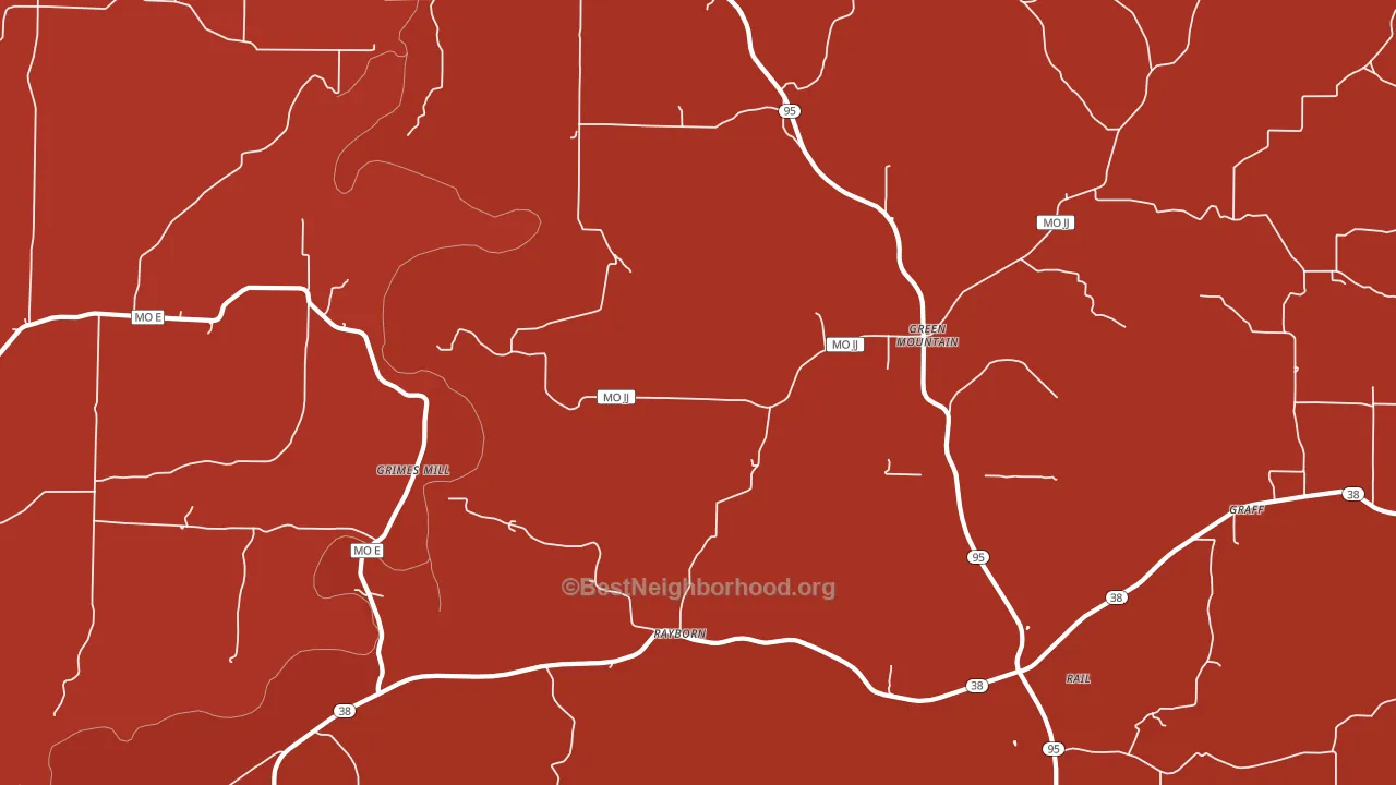 Green Mountain, MO block-group political-lean map