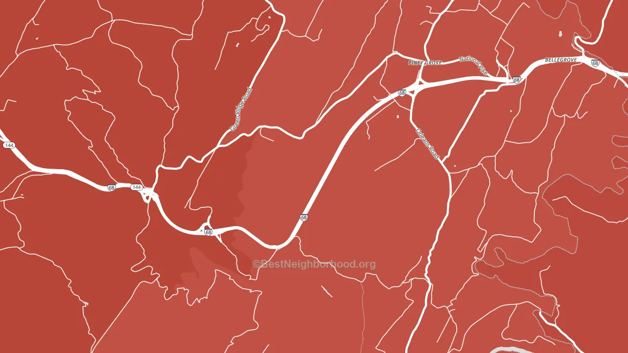 Green Ridge, MD block-group political-lean map