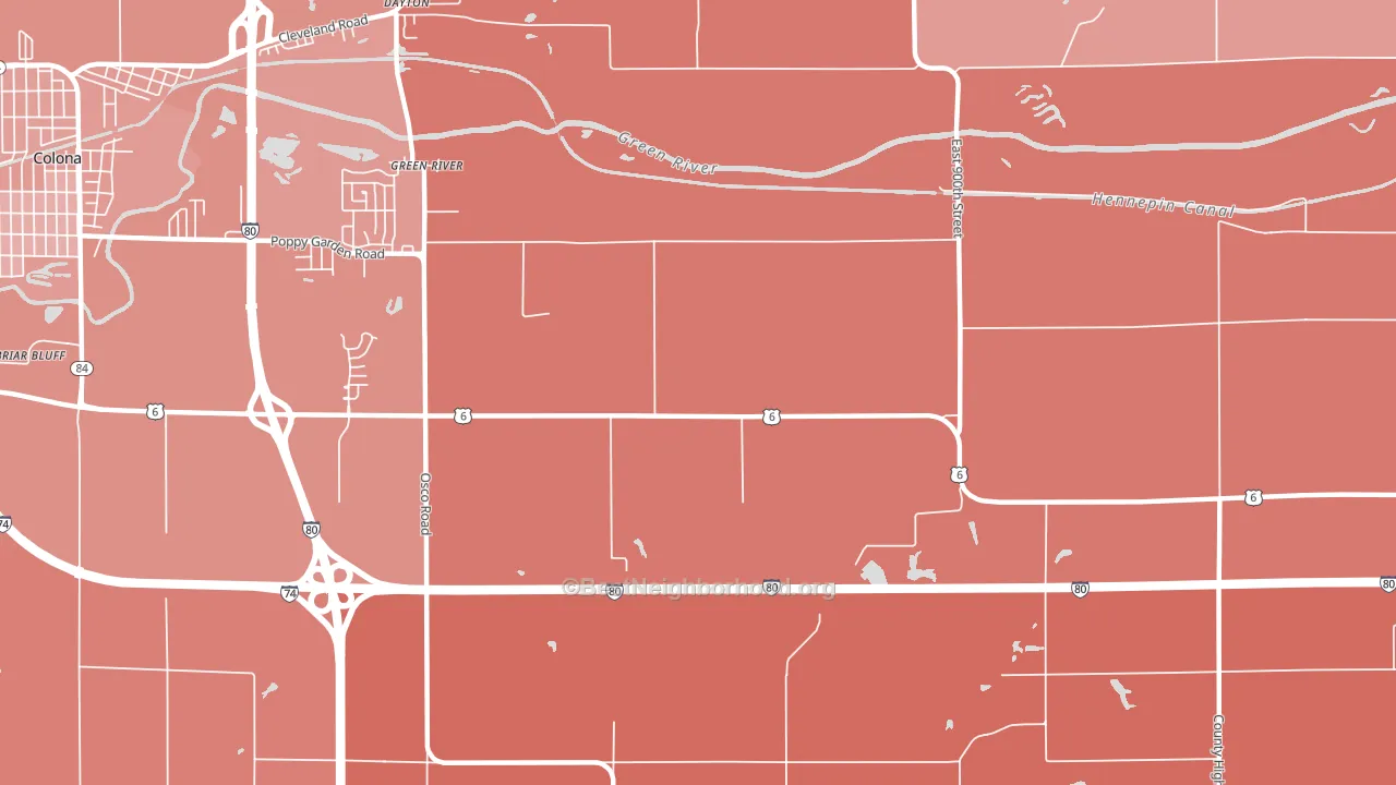 Green River, IL block-group political-lean map