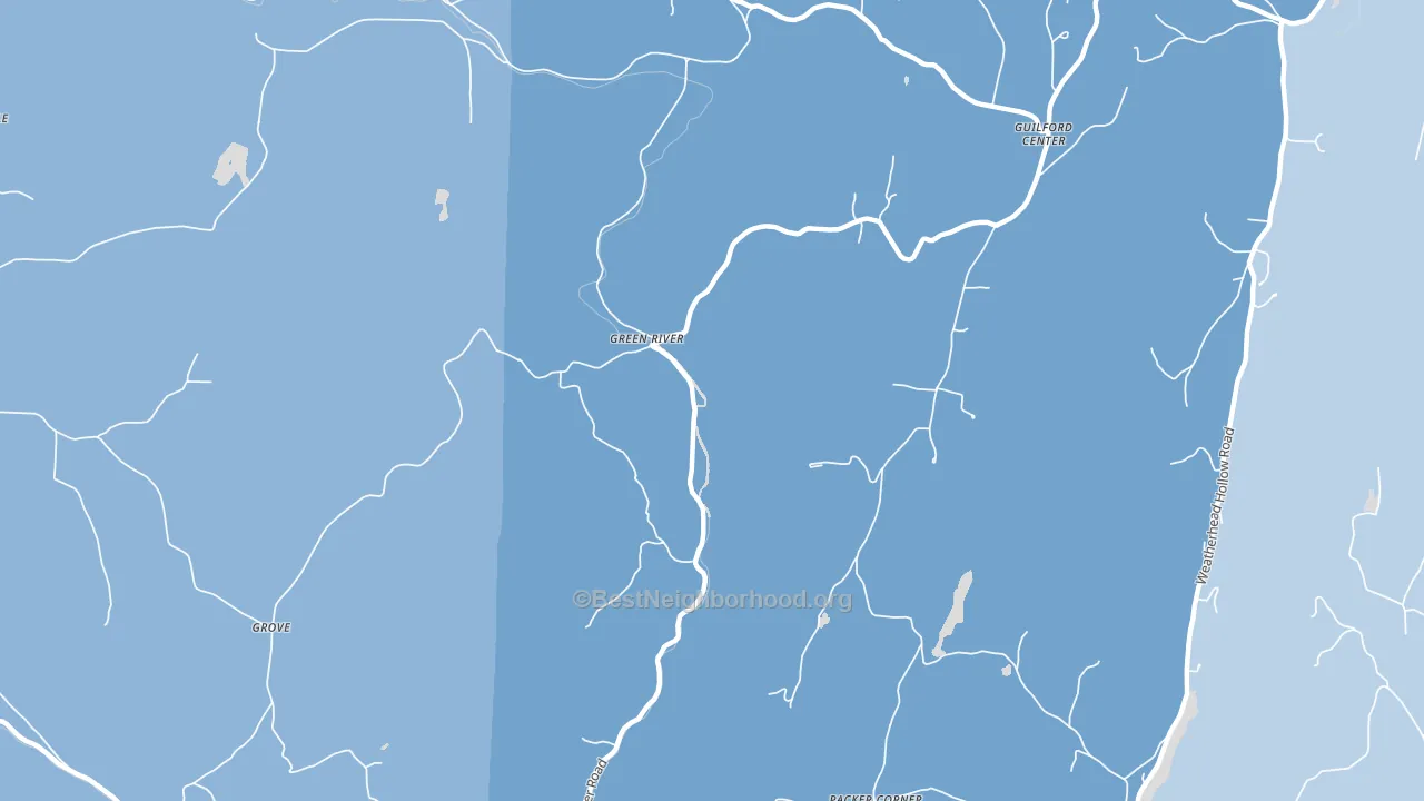 Green River, VT block-group political-lean map