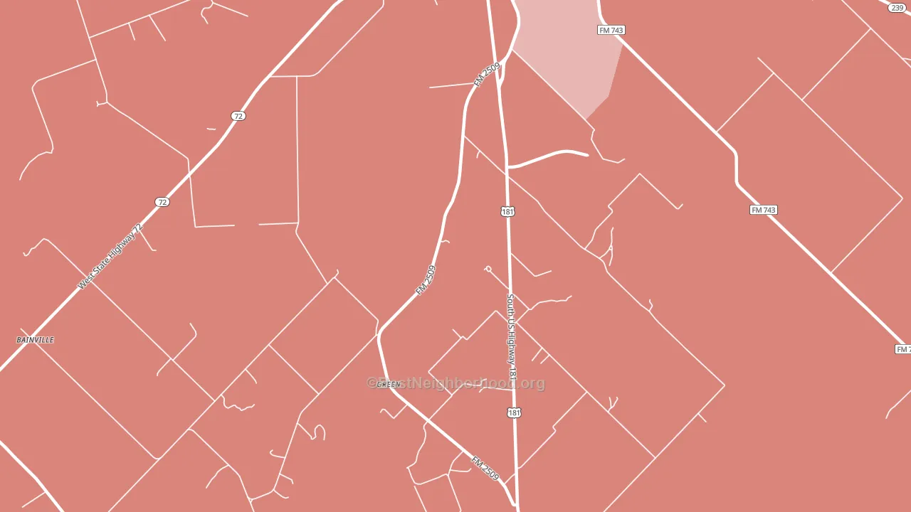 Green, TX block-group political-lean map
