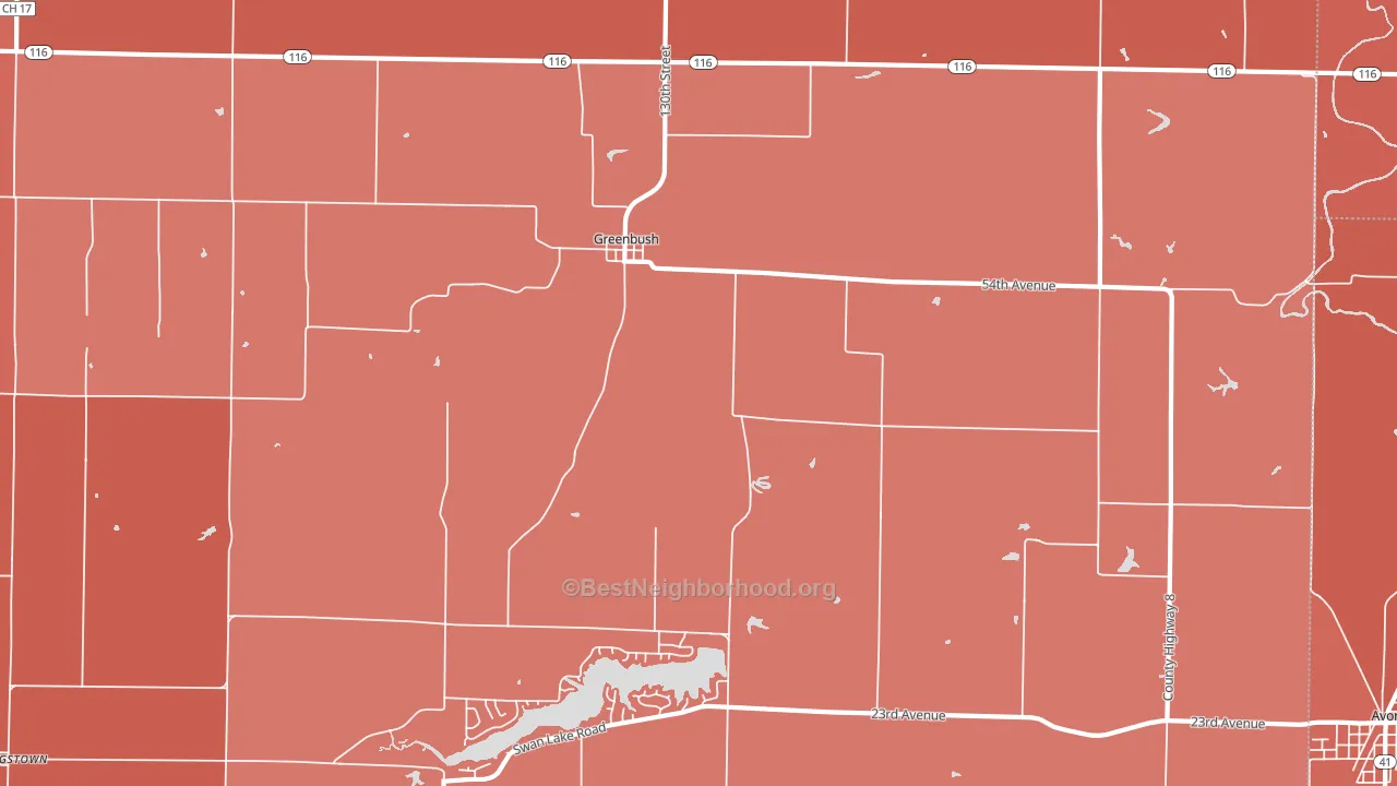 Greenbush, IL block-group political-lean map