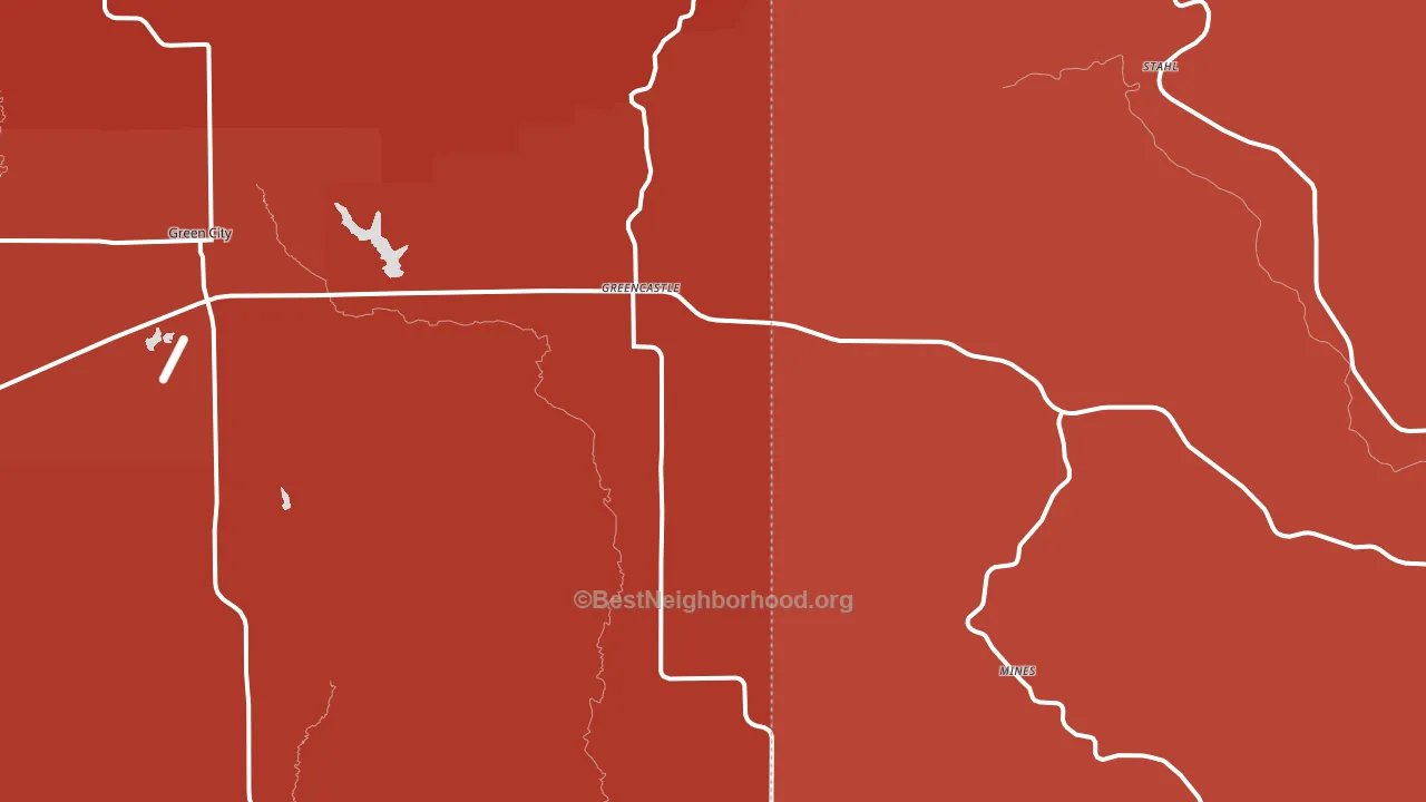 Greencastle, MO block-group political-lean map