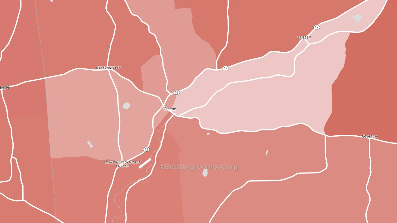 Greene, NY block-group political-lean map