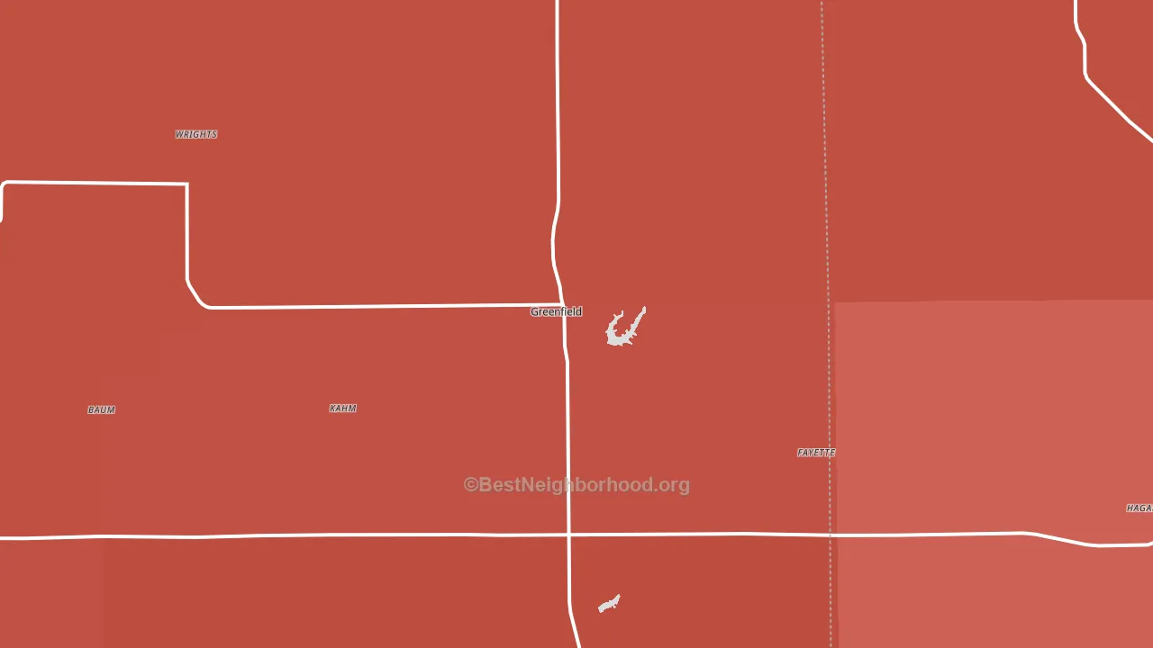 Greenfield, IL block-group political-lean map