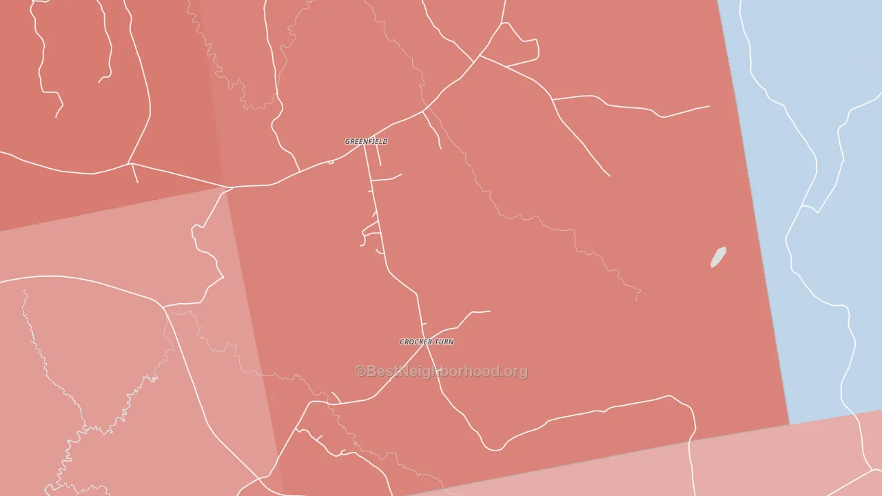 Greenfield, ME block-group political-lean map