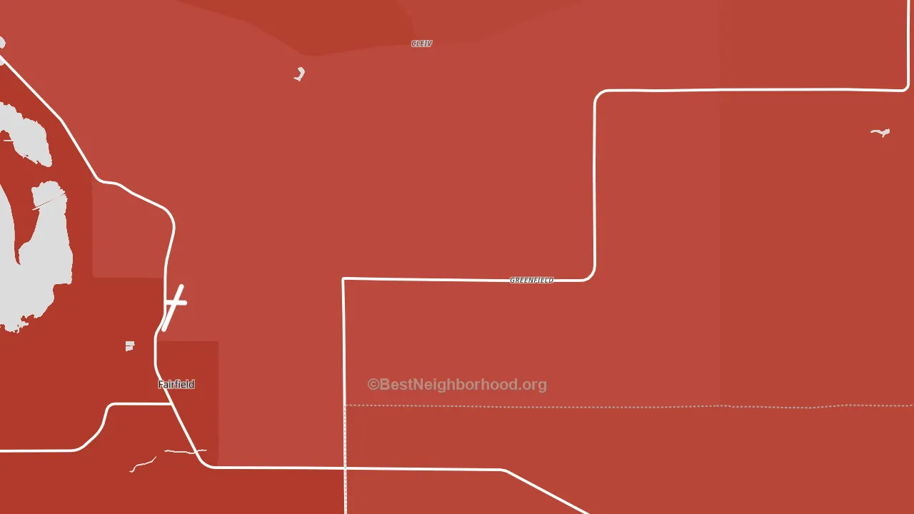 Greenfield, MT block-group political-lean map