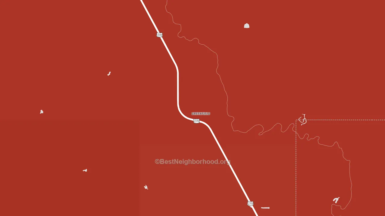 Greenfield, OK block-group political-lean map