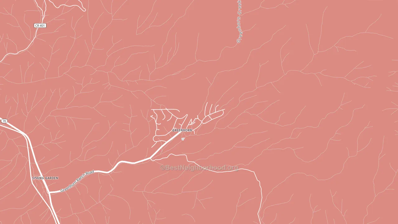 Greenhorn, CA block-group political-lean map
