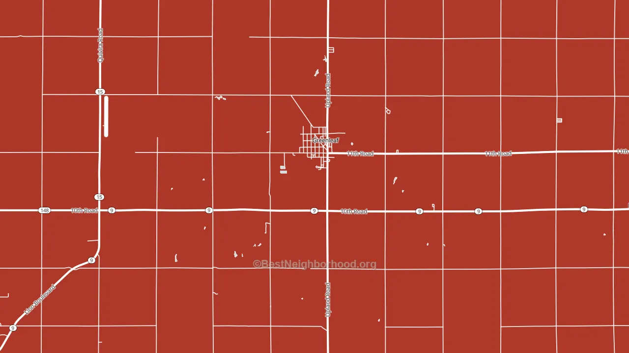 Greenleaf, KS block-group political-lean map