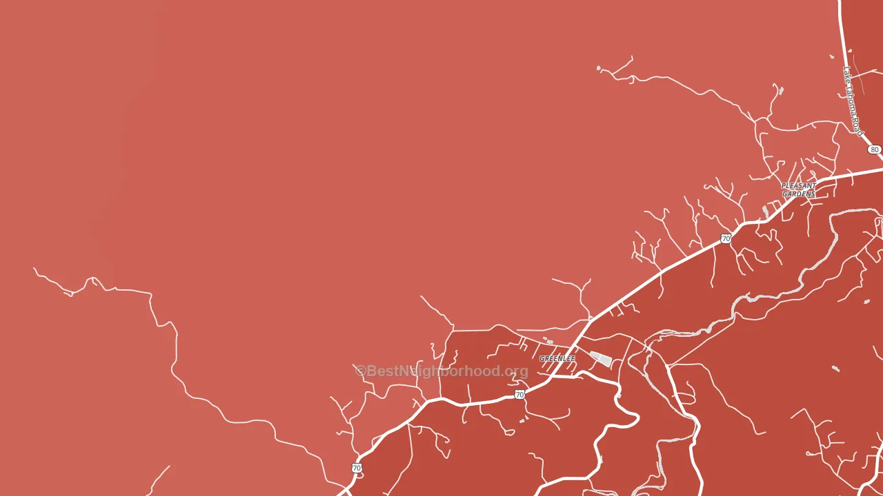 Greenlee, NC block-group political-lean map
