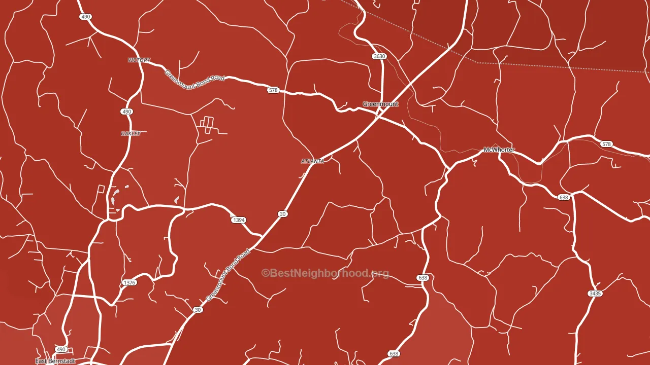 Greenmount, KY block-group political-lean map