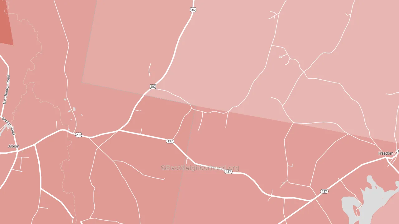 Greens Corner, ME block-group political-lean map