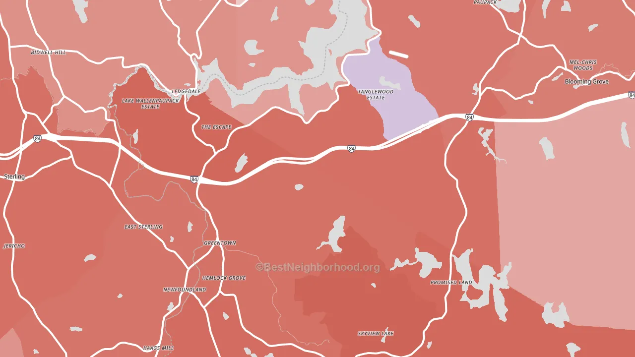 Greentown, PA block-group political-lean map