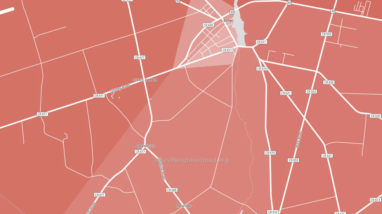Greenville, NJ block-group political-lean map