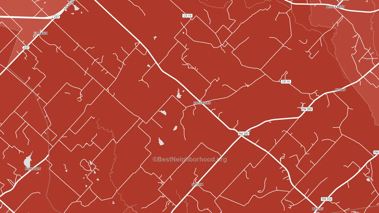 Greenvine, TX block-group political-lean map