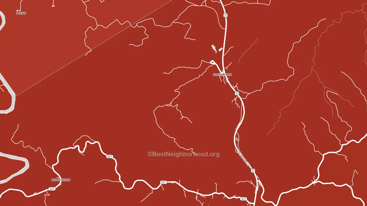 Greenwood, KY block-group political-lean map