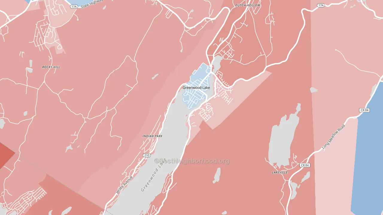 Greenwood Lake, NY block-group political-lean map