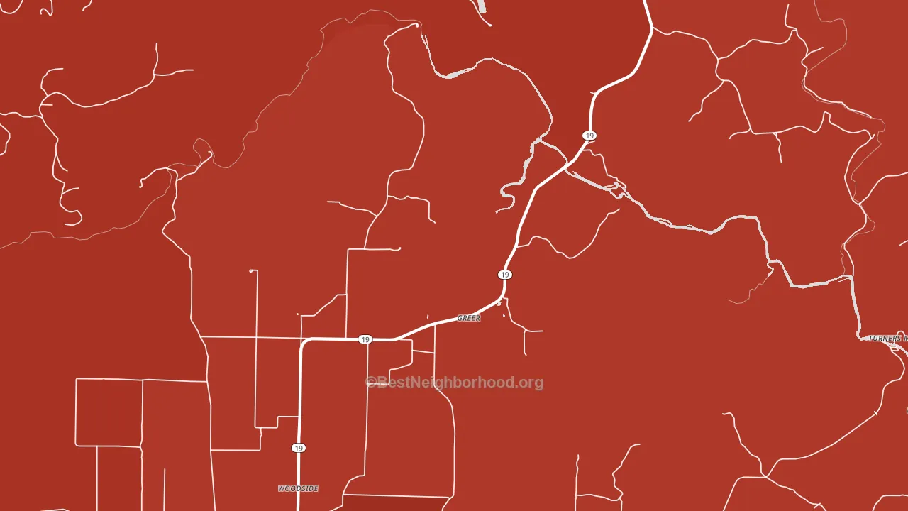 Greer, MO block-group political-lean map