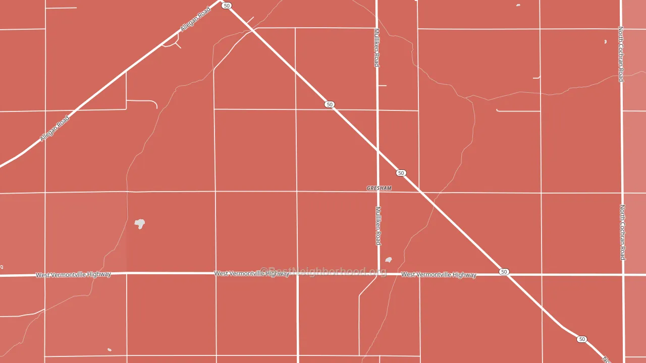 Gresham, MI block-group political-lean map