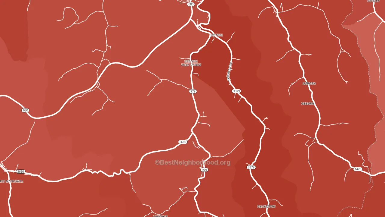 Grethel, KY block-group political-lean map