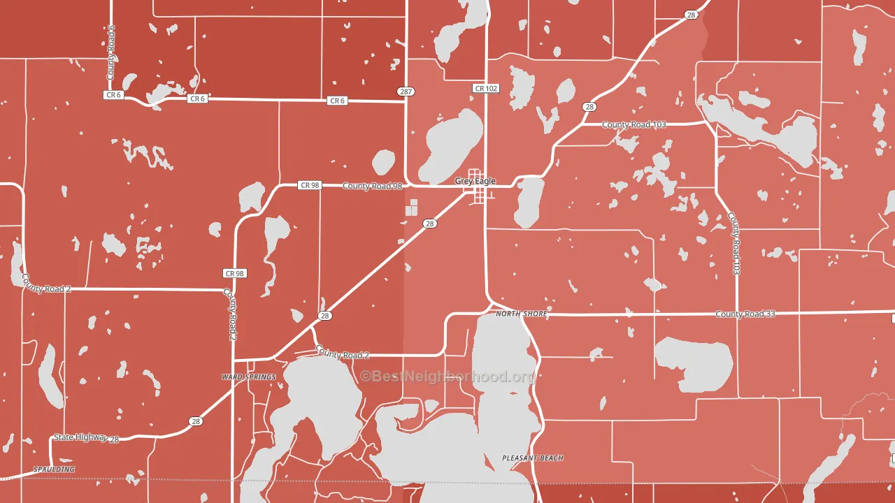 Grey Eagle, MN block-group political-lean map