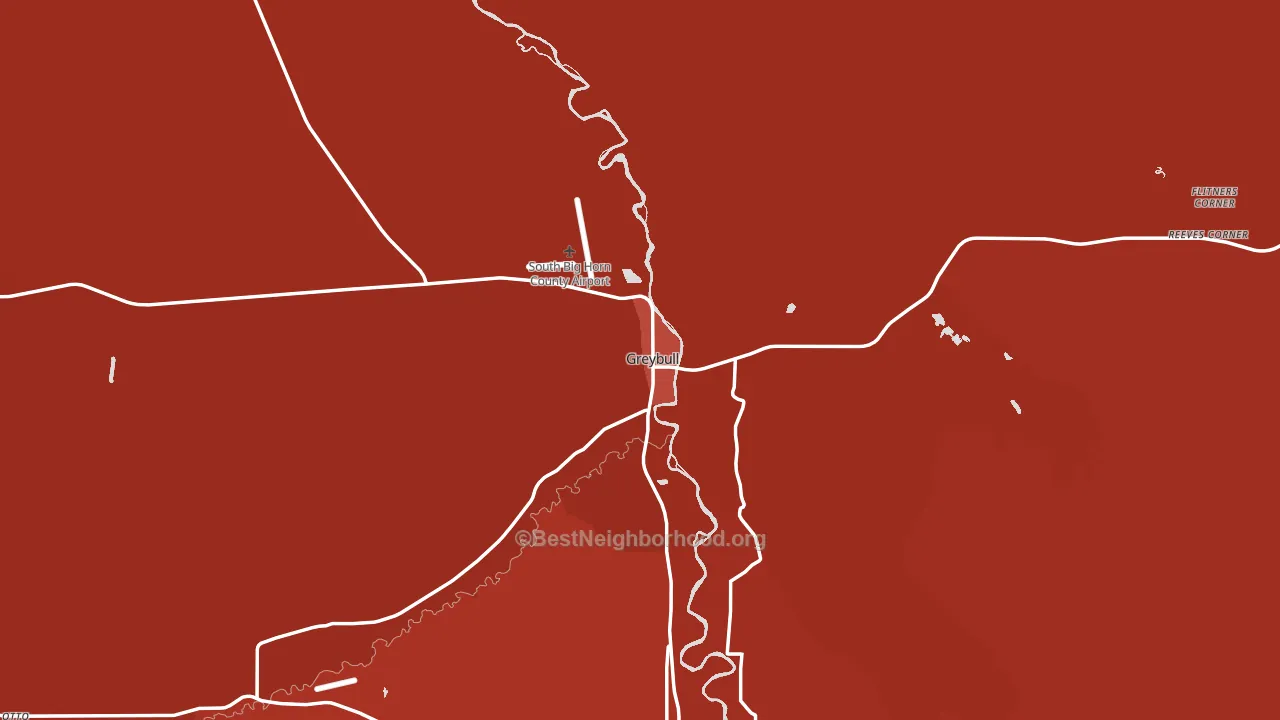 Greybull, WY block-group political-lean map