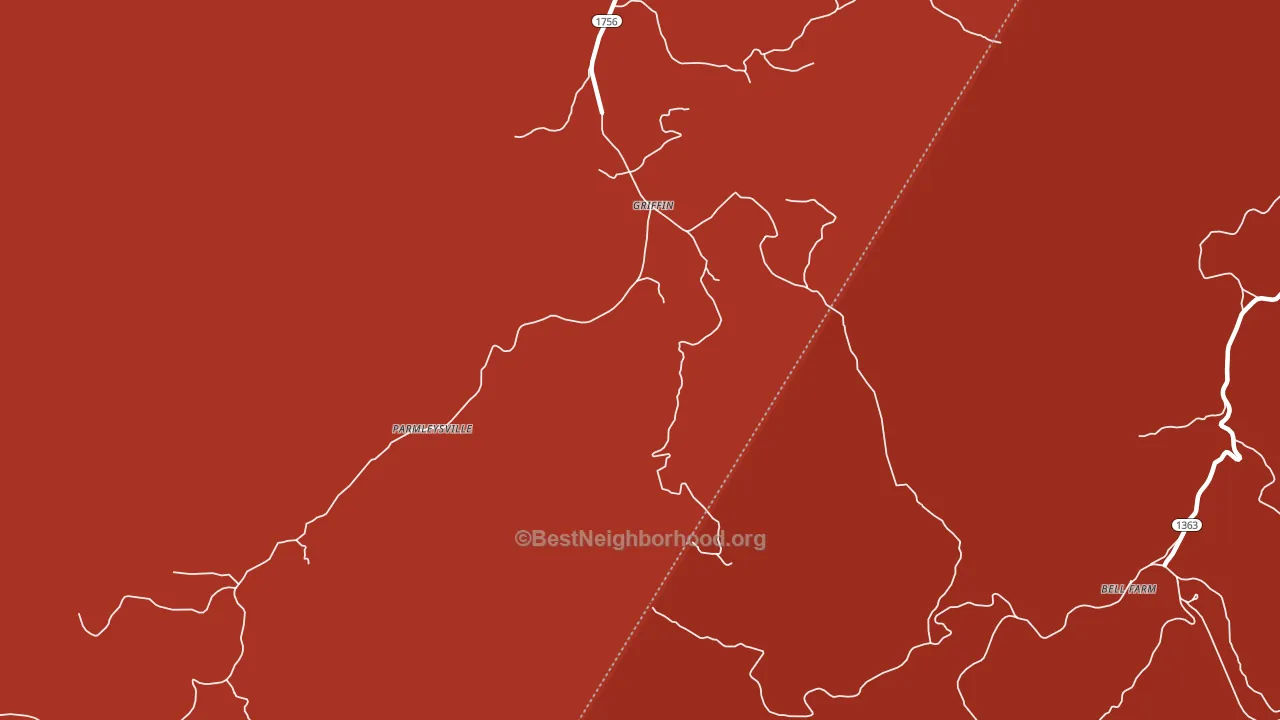 Griffin, KY block-group political-lean map