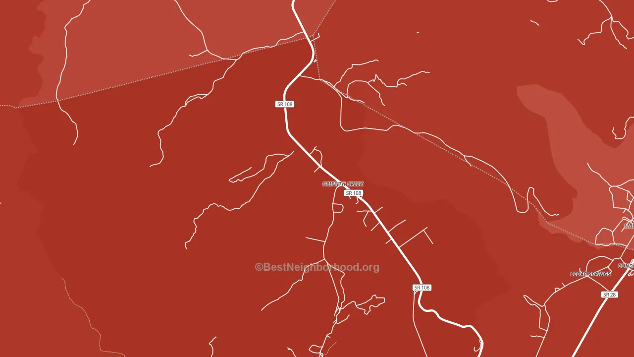 Griffith Creek, TN block-group political-lean map