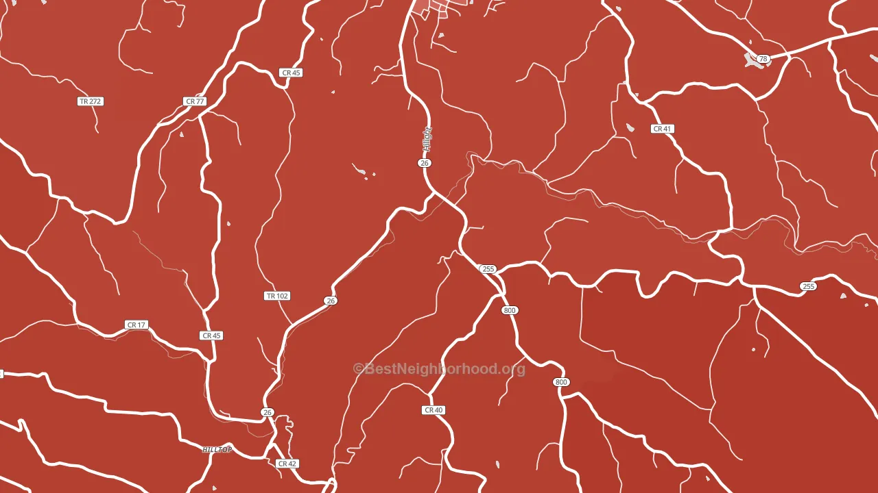 Griffith, OH block-group political-lean map