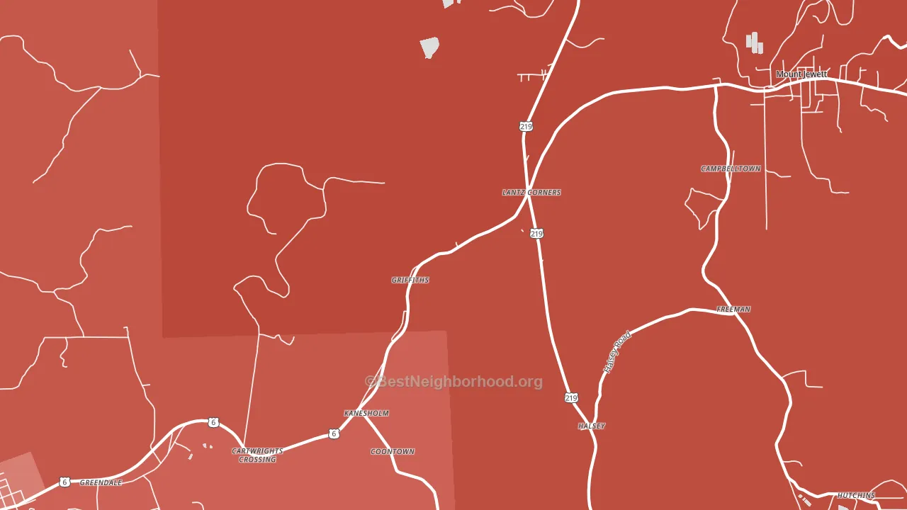 Griffiths, PA block-group political-lean map