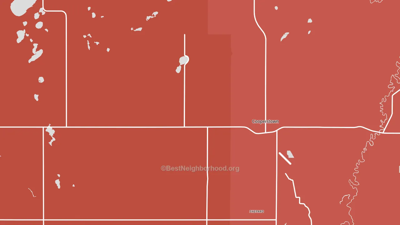 Griggs County, ND block-group political-lean map