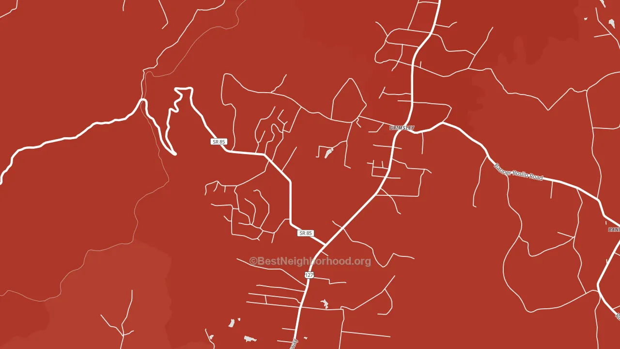 Grimsley, TN block-group political-lean map