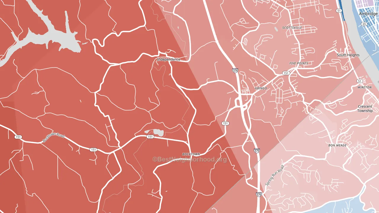 Gringo, PA block-group political-lean map