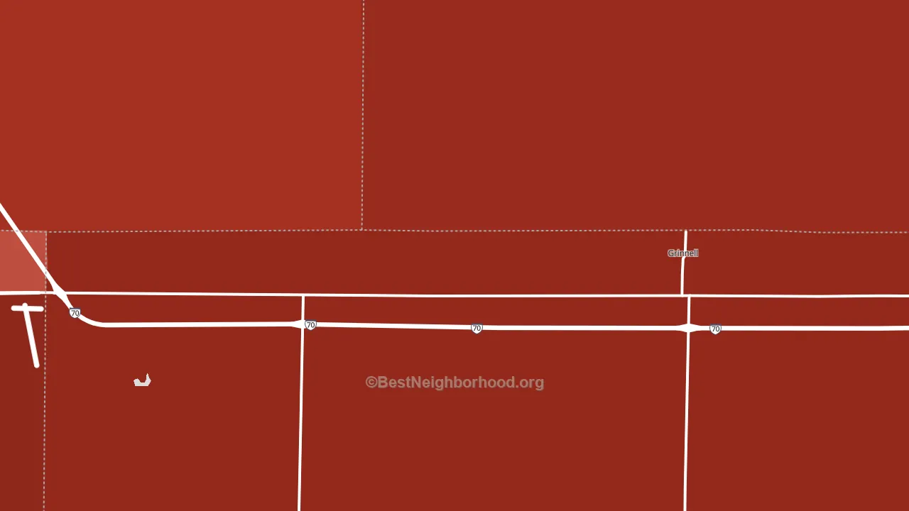 Grinnell, KS block-group political-lean map