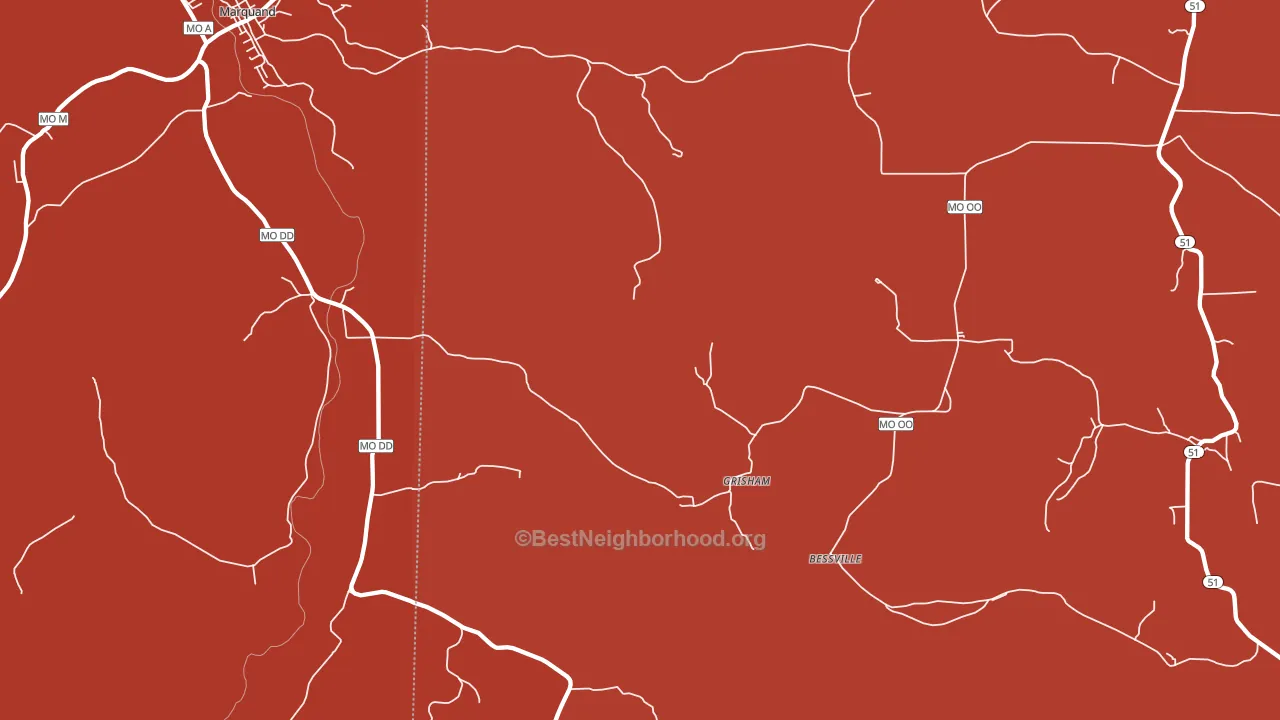 Grisham, MO block-group political-lean map