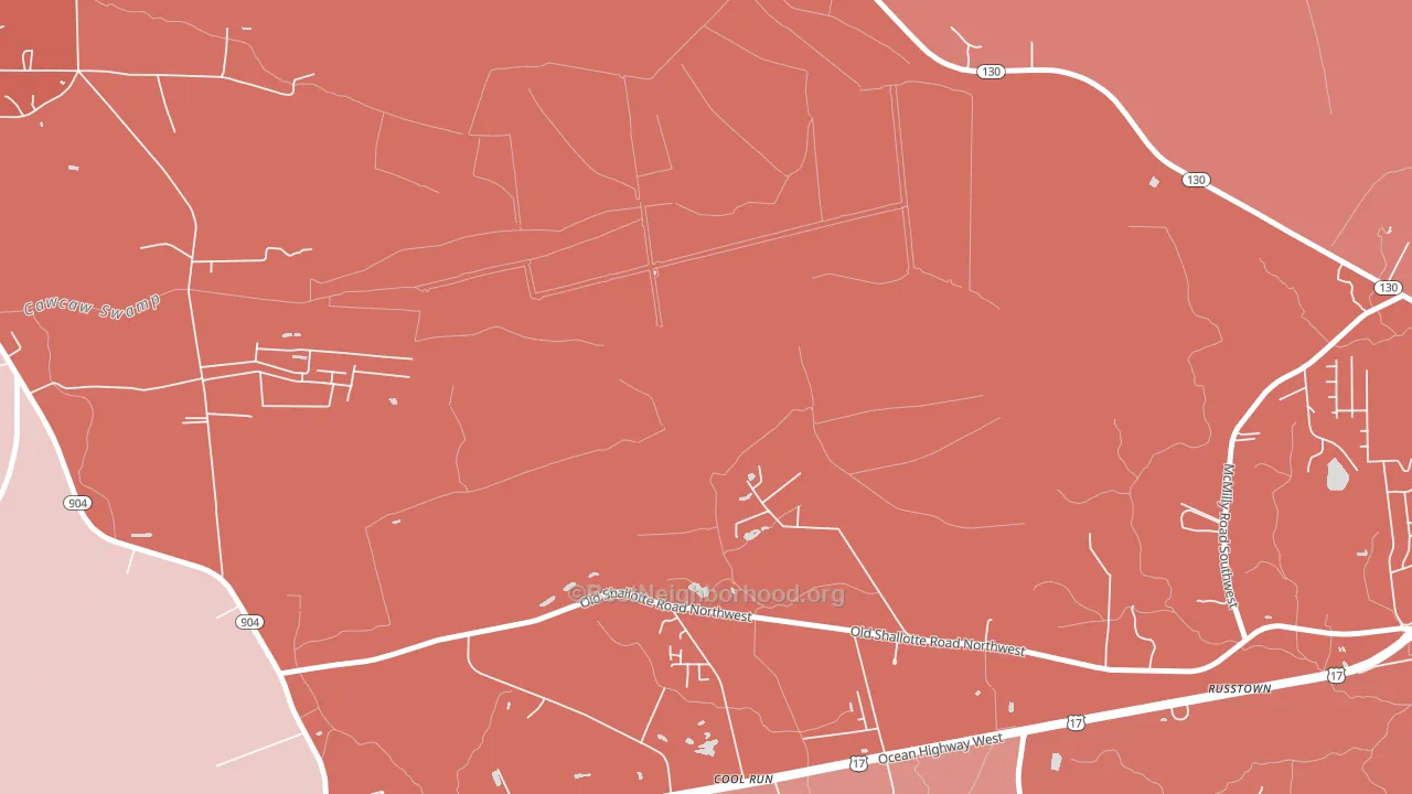 Grissettown, NC block-group political-lean map
