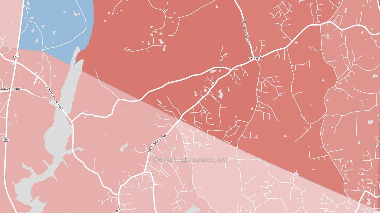 Grissom, NC block-group political-lean map