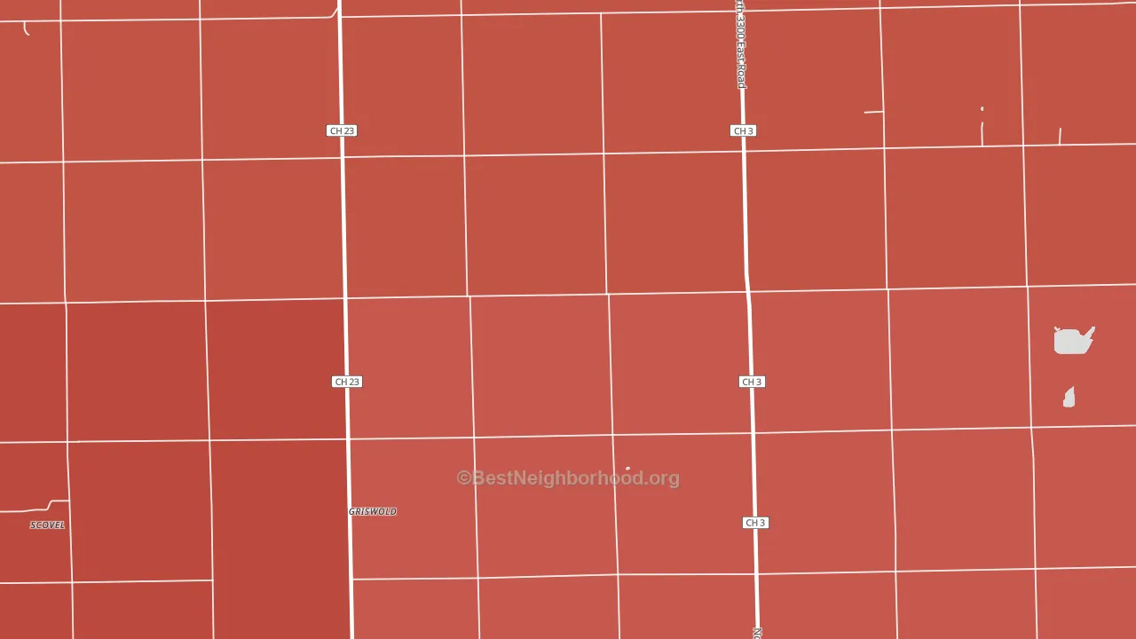 Griswold, IL block-group political-lean map