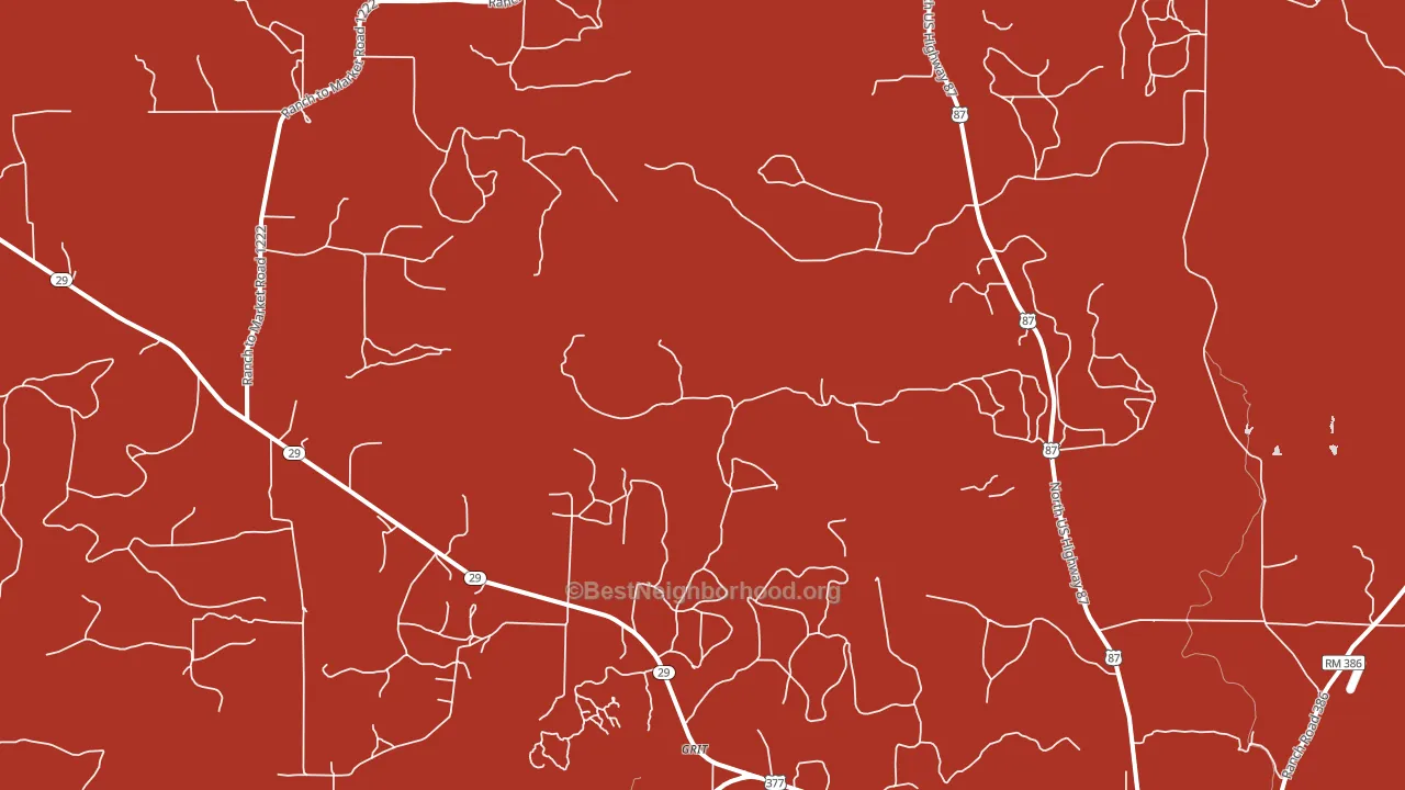 Grit, TX block-group political-lean map