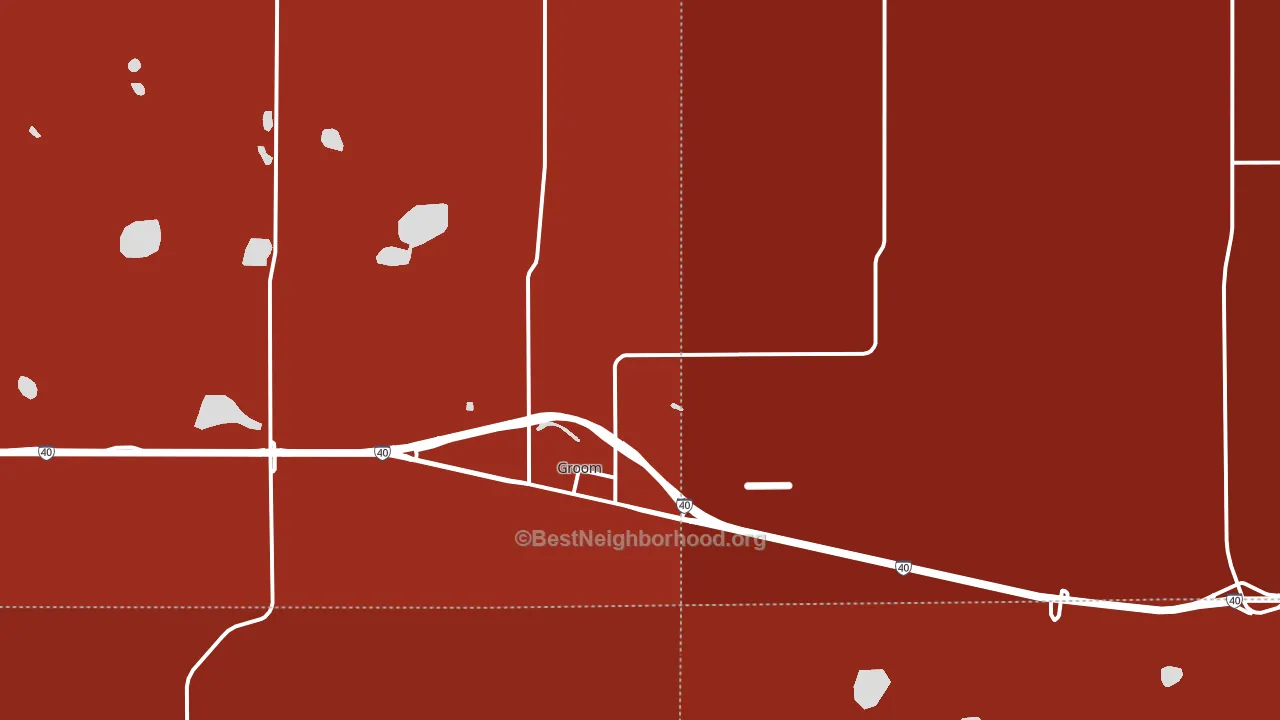 Groom, TX block-group political-lean map