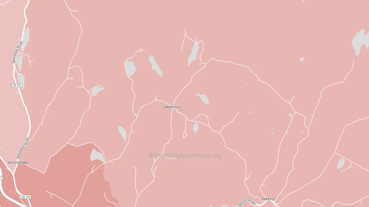 Grooville, NY block-group political-lean map