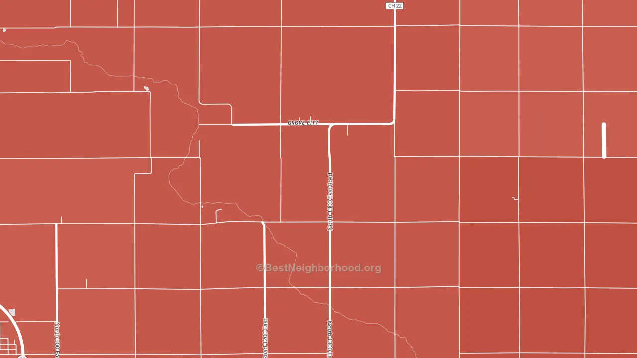 Grove City, IL block-group political-lean map
