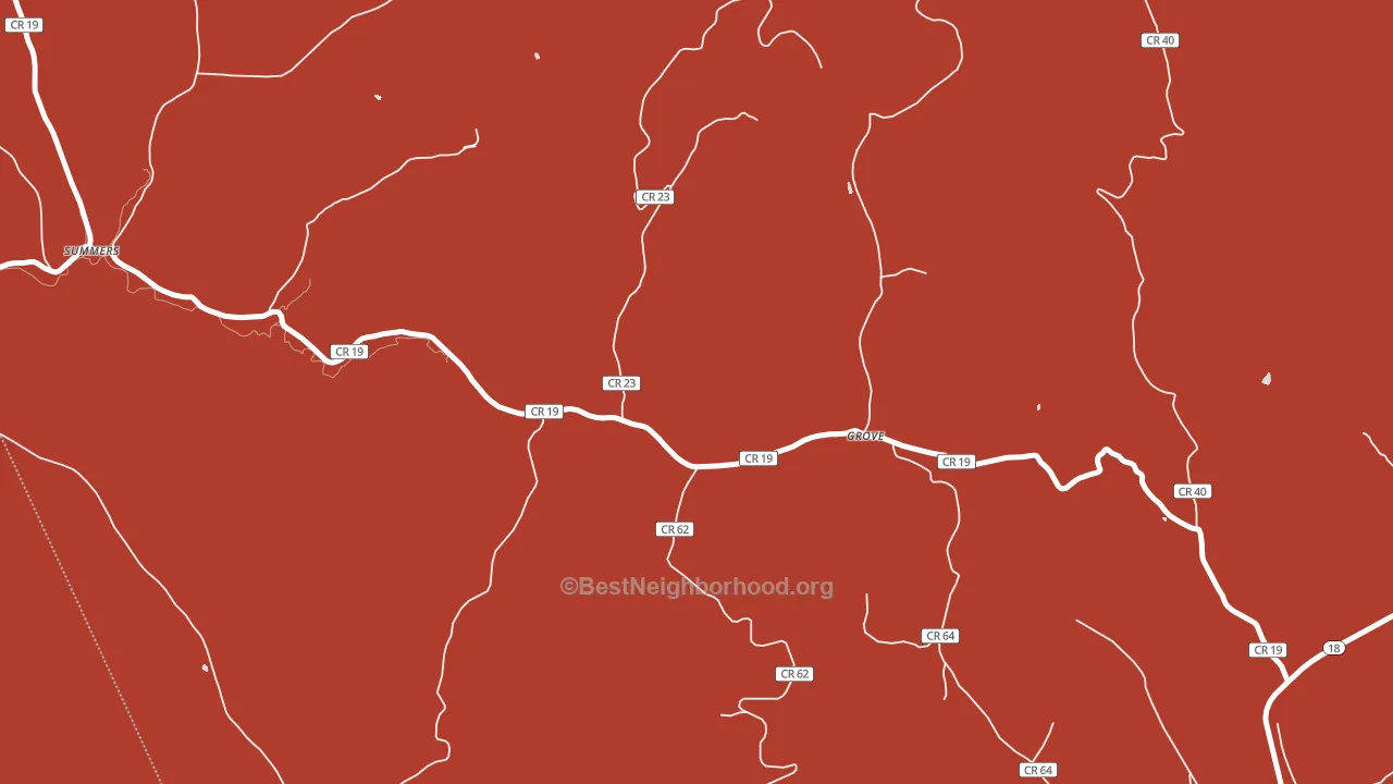 Grove, WV block-group political-lean map