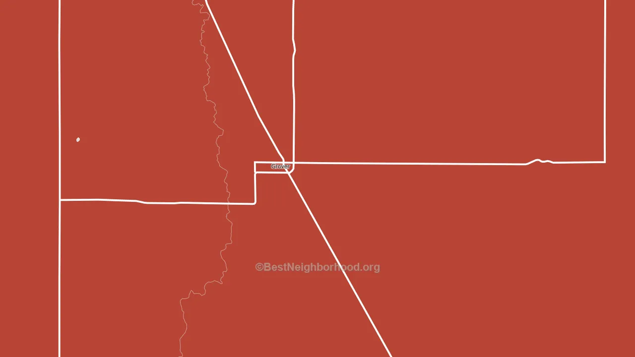 Grover, CO block-group political-lean map